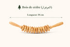 rouleau de massage courbé en bois 38 cm