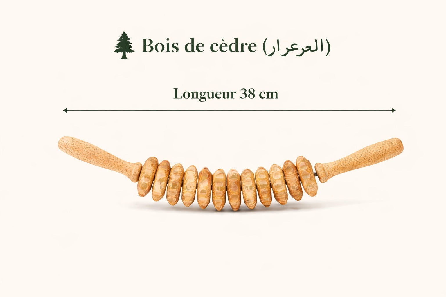 Rouleau Madérothérapie – Bois de cèdre  (Aromatique)